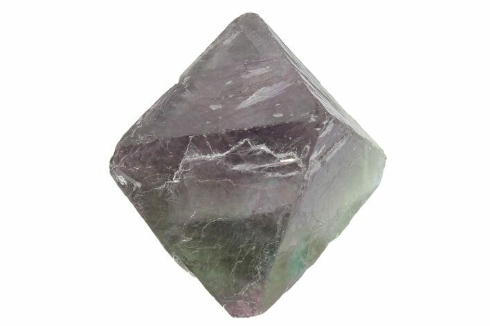 Purple and Green Banded Fluorite Octahedron - China #164559